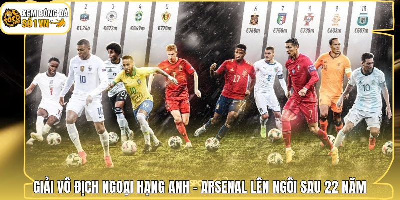 Giải Vô Địch Ngoại Hạng Anh - Arsenal Lên Ngôi Sau 22 Năm
